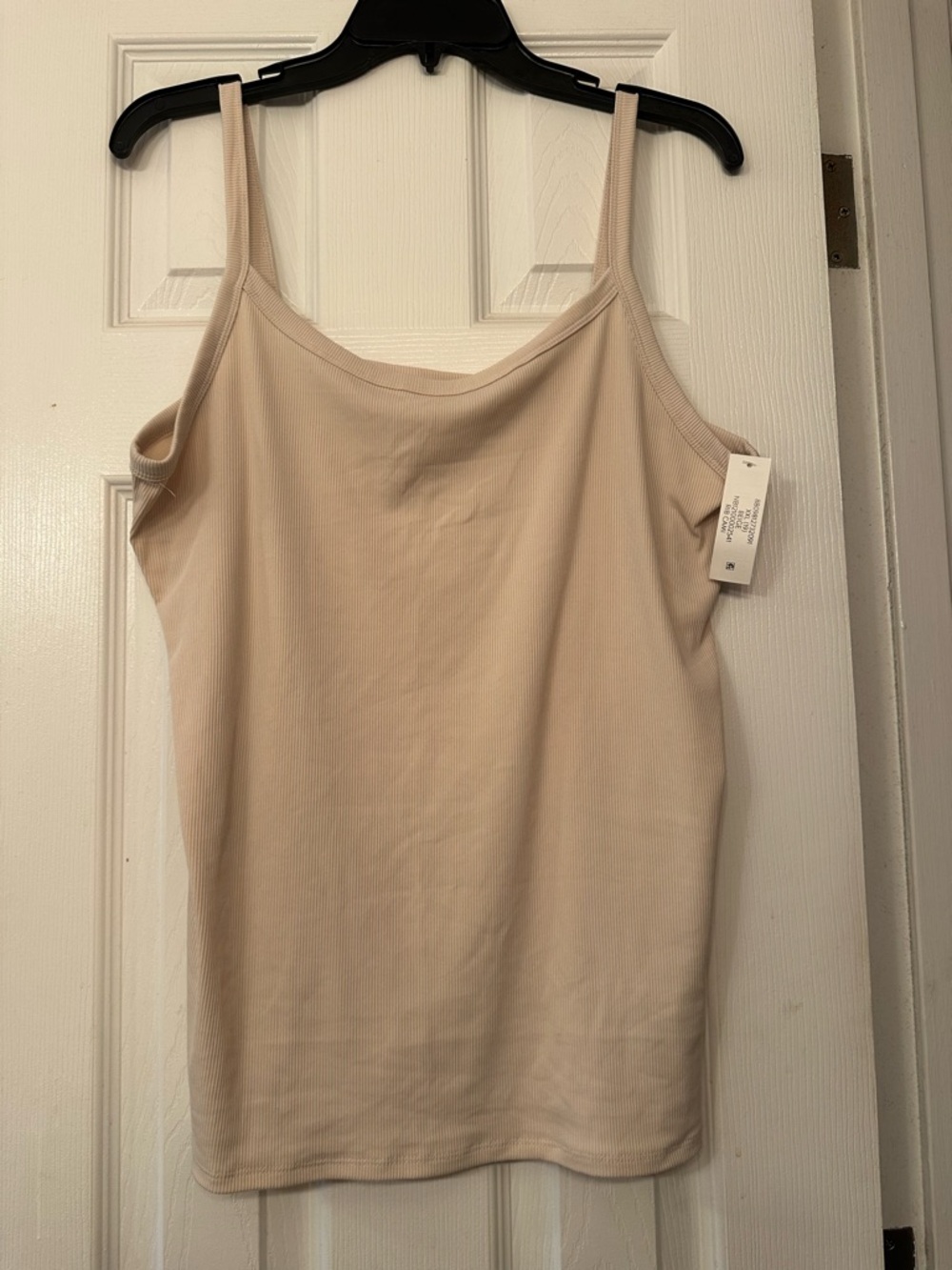 No Boundaries Beige Ribbed Spaghetti Strap Cami